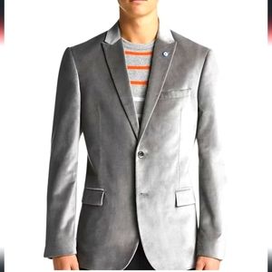 Ben Sherman Light Gray Velvet Dinner Jacket  40S